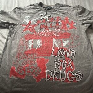 Love Sex Drugs Oversize Tee